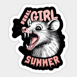 Fangs Out for Fun - Feral Girl Summer Sticker